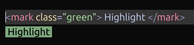 Highlight example