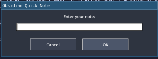 Linux quick capture prompt